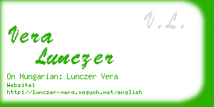 vera lunczer business card